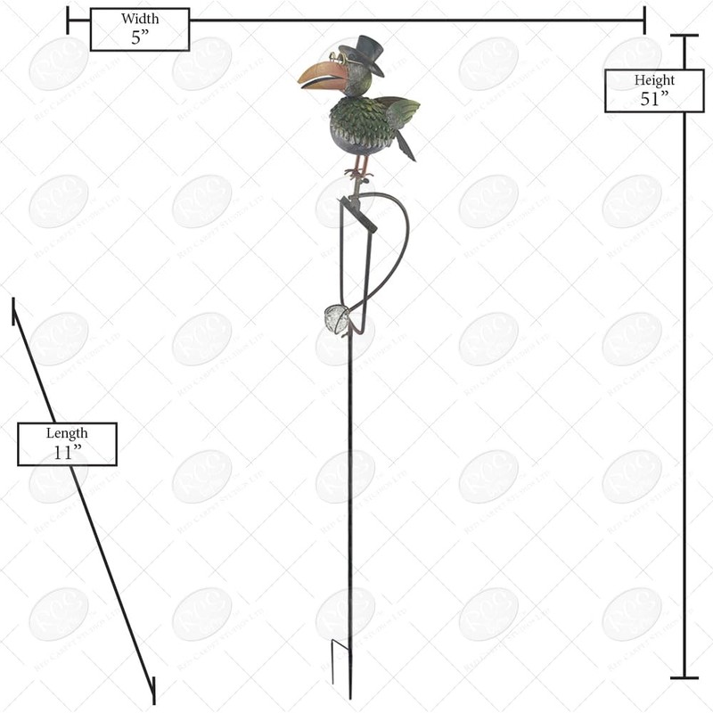 Red Carpet Studios Garden Stake Yard Art Metal and Glass