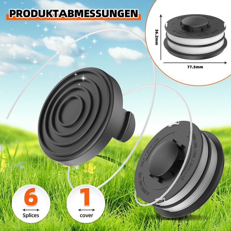 MUFUSHAN 3405685 Ersatzspule, Spulenabdeckung TLE-02-1, für EINHELL Rasentrimmer GC-ET 4530