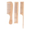 6pcs Bamboo Hair Comb Set for Barber Anti Static Heat