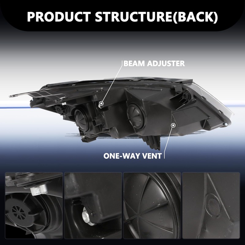 Aosky Headlight Assembly Compatible with 2013-2017 Chevy Traverse Factory Halogen