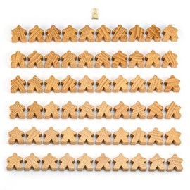 Waldfelsen® 16 mm Wooden Meeple Suitable for Carcassonne (Pack of 60 as Blank Material)
