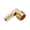 sourcing map Brass Barb Hose Fitting, 90 Degree Elbow 10mm