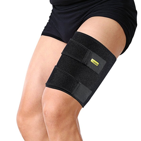 Verstellbare Oberschenkelbandage, Schutz für den Oberschenkel aus Neopren für Verletzungen der Kniesehne, Sehnenentzündungen, Rehabilitation und Erholung, geeignet f&uuml