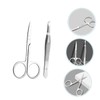 FOMIYES 2 Sets Professional Eyebrow Trimmer Scissors Stainless Steel Brow