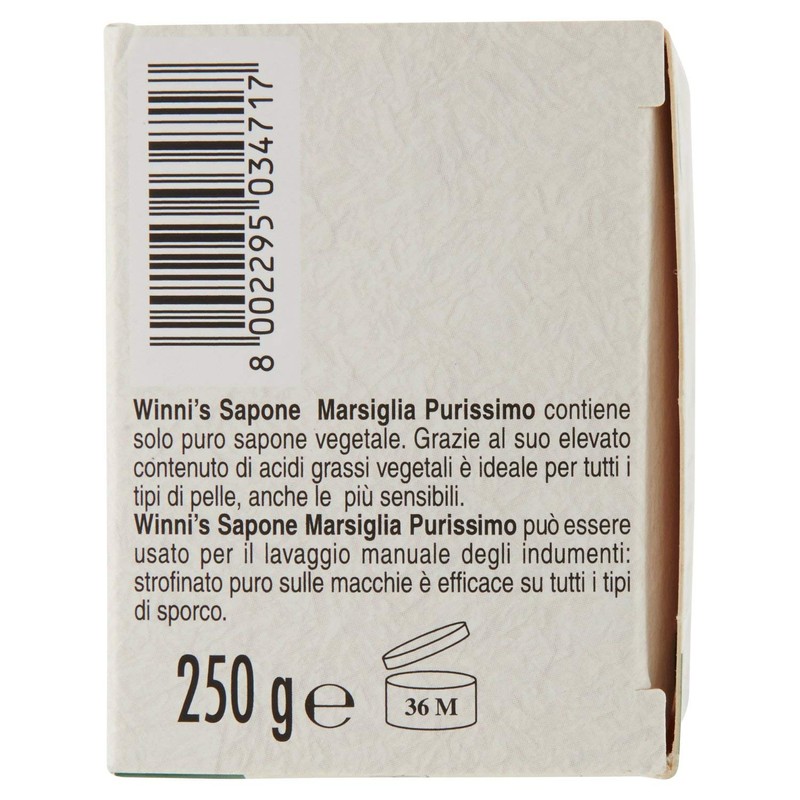 Winni's Naturel Marseille Soap - 250g, White