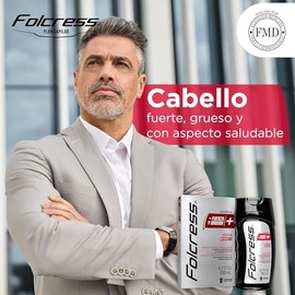 Folcress Shampoo - + Fuerza y Grosor, para Hombre, Shampoo capilar revitalizante, ideal para cabello delgado o con tendencia a la caída, fortalece, limpia y protege - 260 ml