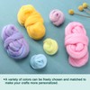 sourcing map Needle Felting Wool, 1.76oz Natural Fibre Wool Roving