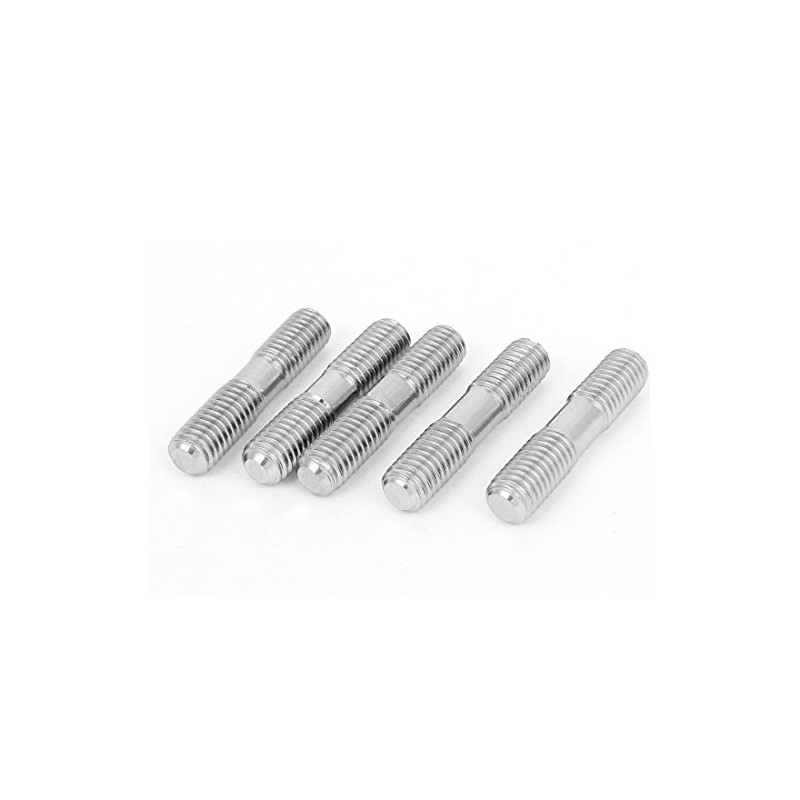 uxcell M8 x 40mm A2 Stainless Steel Double End Threaded