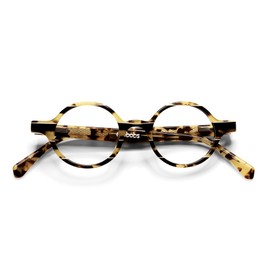 eyebobs Wisecracker Premium Readers for Women and Men | Round Eye Glasses | Tortoise Stripe Front with Tortoise Temples | 0.00