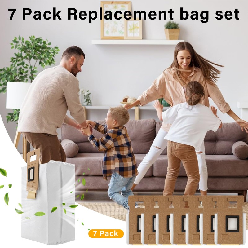 Dust Bag for Roborock S7/S7+ Vacuum Cleaner Auto-Empty Dock, 3L