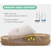 KuaiLu Women’s Fluff Slide Slipper Faux Fur Platform Slippers with