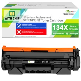 [with CHIP] 134X W1340X ( 134A W1340A ) Compatible Toner Cartridge Black High Yield 2400 Pages for H P M207dw M209 M209d M209dw MFP M234 M234dw M234sdw M234sdn M235sdw, Doesn't Work with H P+ Printer