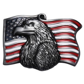 MUSVIKY Owl American Flag Belt Buckle for Men Women, Western Cowboy Cowgirls Vintage Belt Buckles for Women Boys Husband