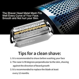 94M Series 9 Replacement Shaver Heads Compatible with Braun Series 9 Electric Razors for Braun S9 Replacement Head,for All Series 9 Electric foil Shaver 9030S, 9040s, 9050CC, 9080CC etc Model