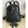 AlwaySky Women's Skull Backpack Rivet Fogged Mode Daypack Gothic Purse