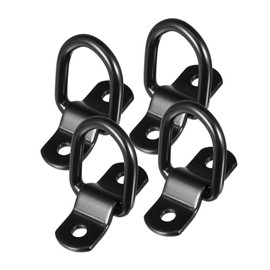 VekAuto 4pcs D Ring Tie Down Anchor 1/4" Diameter for Trailer Cars Black Auto Accessories