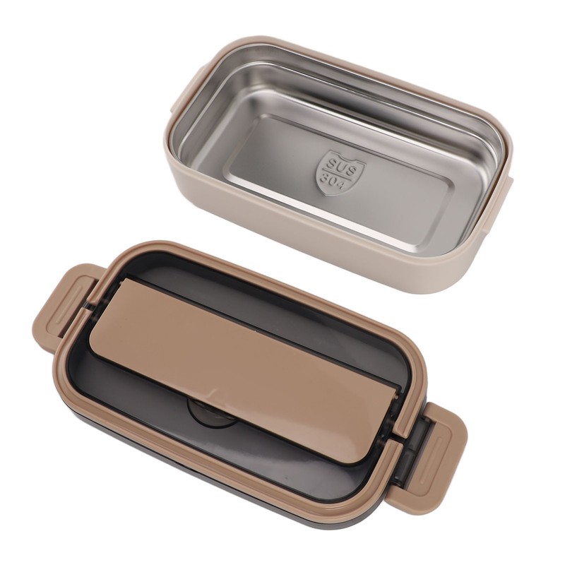 304 Stainless Steel Bento Box Adult Lunch Box Single Layer
