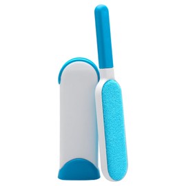 Pet Hair Remover, Dog & Cat Hair Remover Fur & Lint Removal, Reusable Double-Sided Lint Roller Lint Brush with Self-Cleaning Base Cleaning Brush for Clothes, Sofa, Carpet, Dog