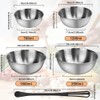 ADERTOS Mixing Bowls 2.5/1.8/1.2/0.7 L Stainless Steel Bowls Kitchen Bowl