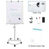 Adjustable Magnetic Mobile Dry Erase Board - 40x28 inches Portable