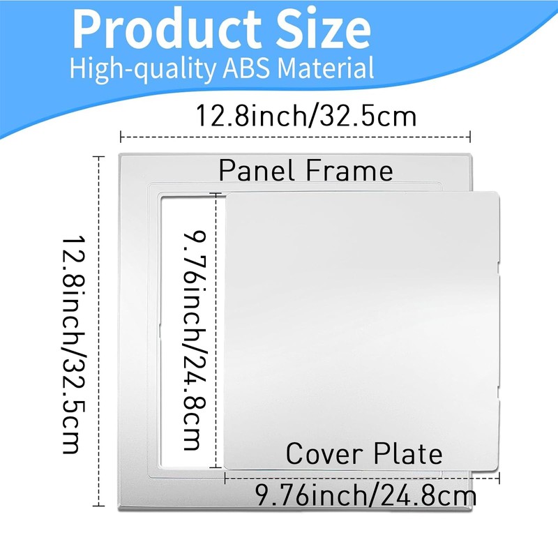 TBWHL Silver Cover Plate 10X10 Inch Self-Adhesion Access Panel Heavy-Duty