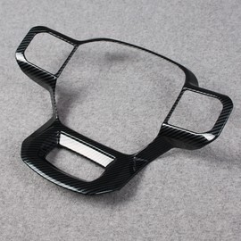 RQING for Ford F-150 2021 2022 2023 2024 2025 F150 Wheel Steering Trim Panel Cover Trims ABS Carbon Fiber