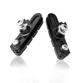 Fesatccoz 1 Pairs V Bike Brake Pads, 55. 4mm V Brake Blocks, Aluminum Alloy Rubber Carbon Rims Interchangeable Brake Blocks Accessories Quiet No Skid for Road Bikes Mountain Bikes