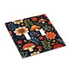 MUZUMU Cute Mushroom Orange Flower Light Switch Covers Double Toggle