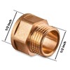 Adapter 1/2" Female x 1/2 “ Male Threaded Brass Pipe