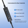 Wired USB Earbuds with Boom Mic, Single-Side USB Headphones with