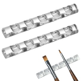 PAVIKE Nail Art Pen Holder Gel Nail Brush Holder Brush Stand Brush Holder 5 Grid Transparent Organizer Holder Nail Tool Simple Lightweight Stable No Roll