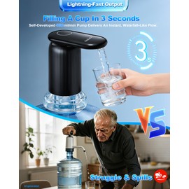 Highest-Output Water Pump for 1/2/3/5 Gallon Bottle,Quiet Water Dispenser