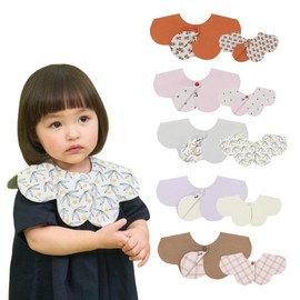 [Konny] Connie Tie Set, 5 sheets - (Orange Flower, Grid Strawberry, Warm Grey, Lavender, Mocha Pink)