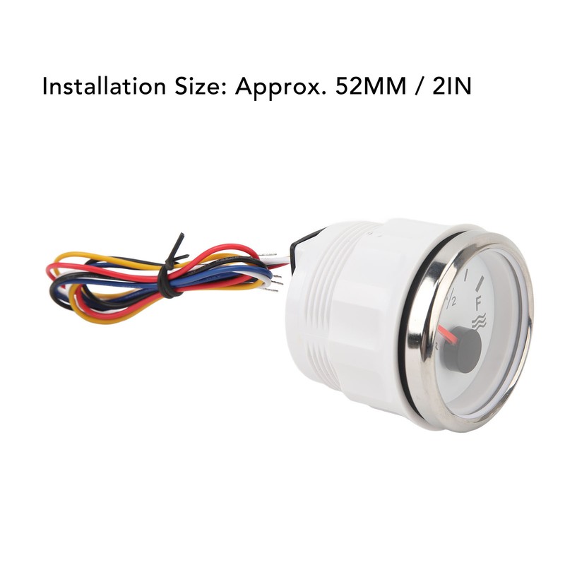52MM Water Level Gauge E 1/2 F Colorful Backlight 240