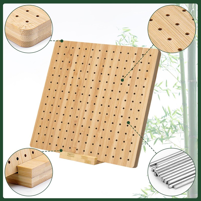 PQKL-party crochet blocking board and pins 7.9 inch, 20 steel