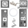 Aretle Replacement Whirlpool Ring On and Off Graphic Snap Ring
