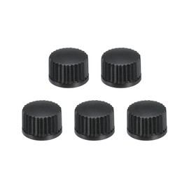 sourcing map Potentiometer Control Knob ABS Guitar Knob for 6mm D Type Shaft Electric Guitar Power Amplifiers Stereos Bass Volume Tone Black 5PCS