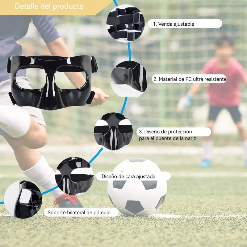 Mascarilla Deportiva Protector Facial De Nariz Y Frente Rota