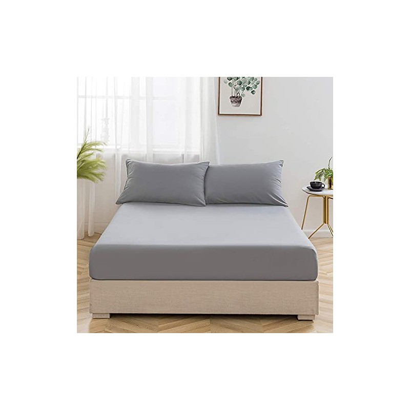Deep Fitted King Bed Sheets 100% Cotton 200 Thread Count
