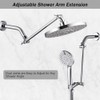 12-Inch Shower Head Extension Arm, Adjustable Shower Extension Arm, Stainless