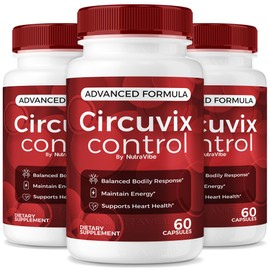 (3 Pack) Circuvix Control – Advanced Circulation & Flow Support Formula with Clean, Potent Blend to Maintain Balanced Levels & Everyday Energy | CircuvixControl Easy-to-Swallow Pills (180 Capsules)