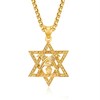 HXWZB Star of David Necklace for Men Sterling Silver Star