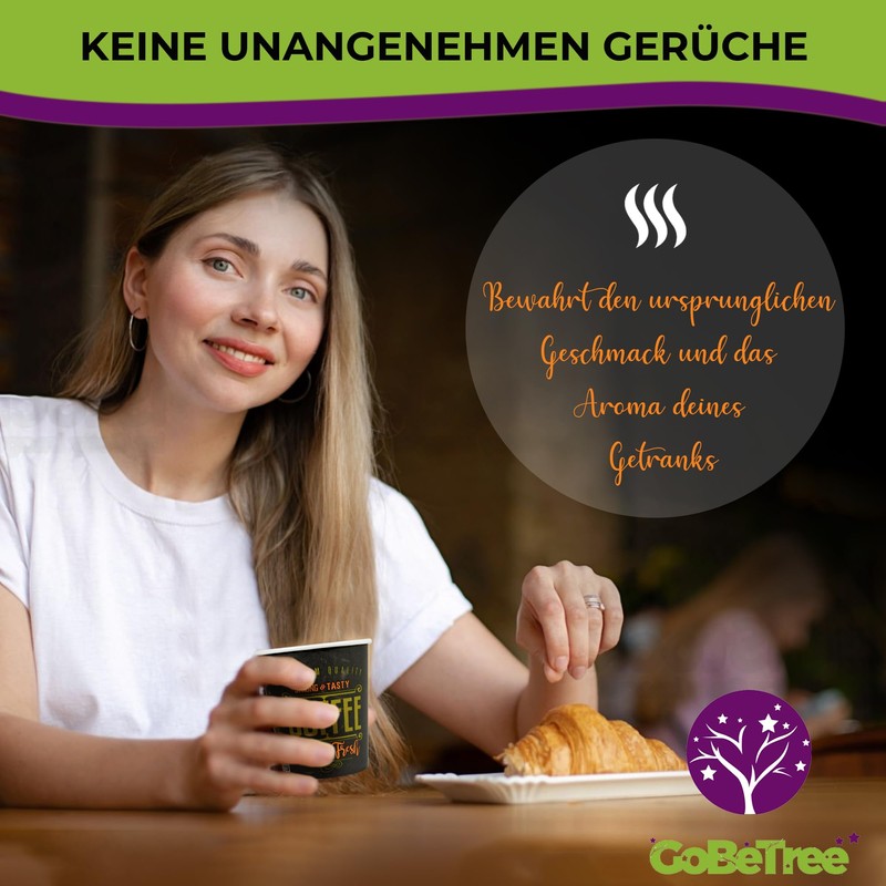 GoBeTree 100 Paper Cups 210 ml / 7 oz for