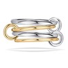 NOKMIT 14K Gold Plated 4 Interlocking Stackable Rings Set Gold