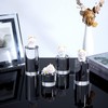 BTSKY 4 PCS Acrylic Cylinder Display Stand - Clear Solid