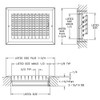 14" x 6" (W x H) Aluminum Sidewall Multi-Shutter Registers
