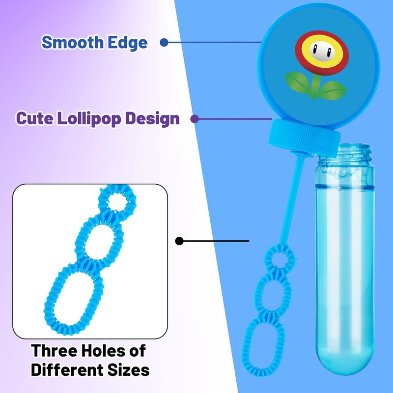 12 Pieces Super Bros Bubble Sticks for Super Bros Theme