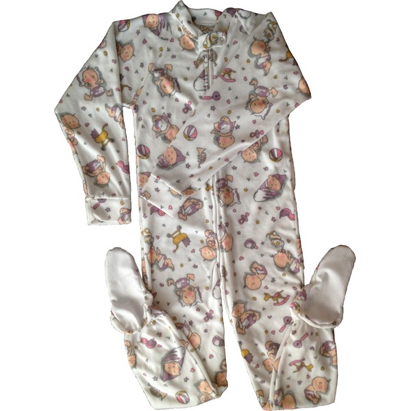 Babies Nursery Print Footie Jammies in Size Medium