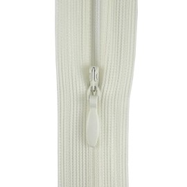 Invisible Zip Fasteners, Pack of 5, Suitable for Lightweight Fabric (Cream White, 22 inch)