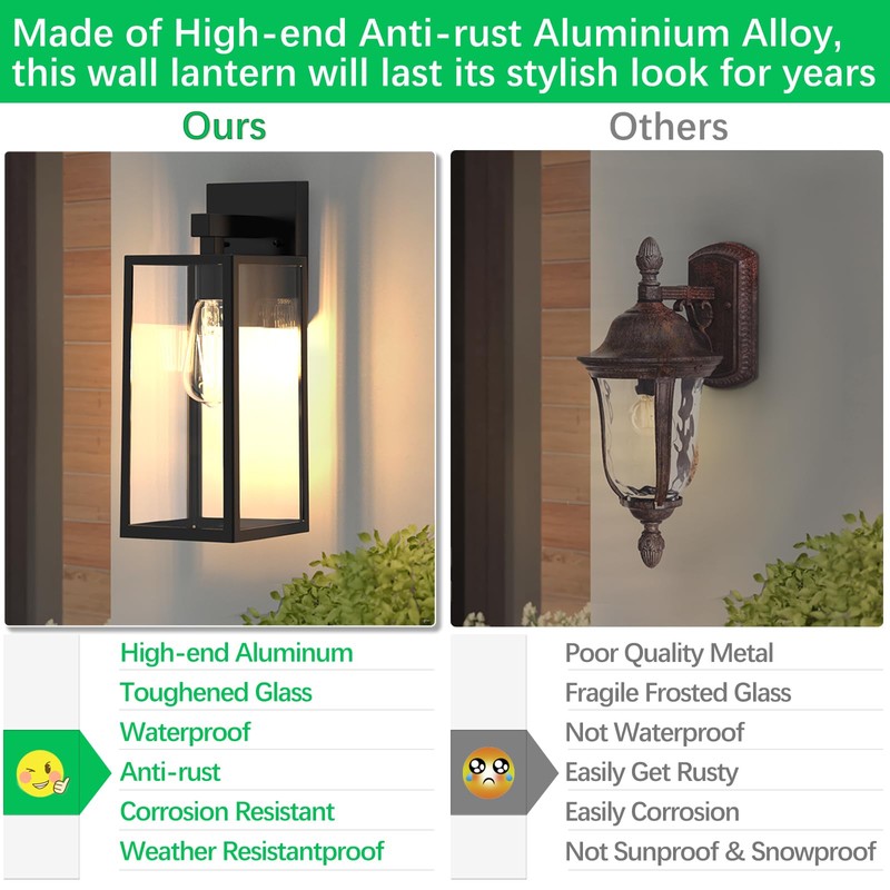 MAXvolador Outdoor Wall Lantern, Extra Large Exterior Waterproof Wall Sconce